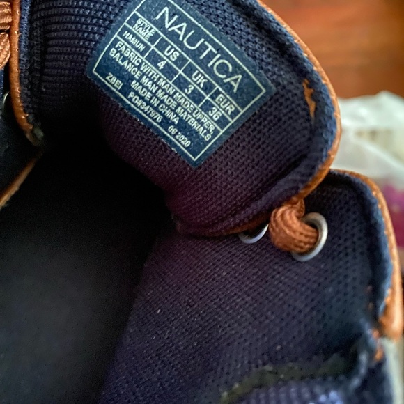 Nautica Brown and Blue Kids Boots - Picture 3 of 4